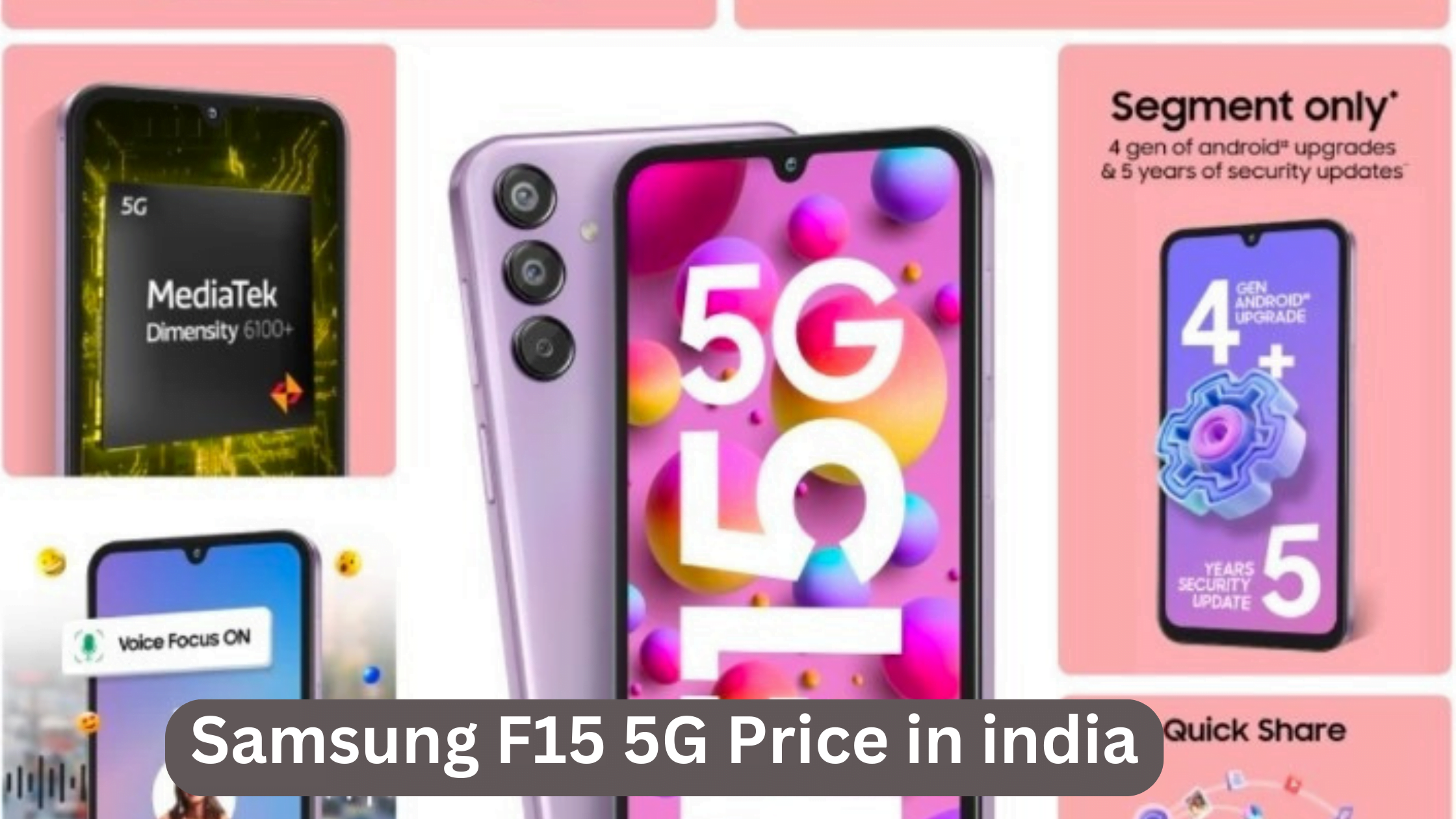 Samsung F15 5G Price in india :  इतना सारा फीचर्स मिलेगा कम पैसा में